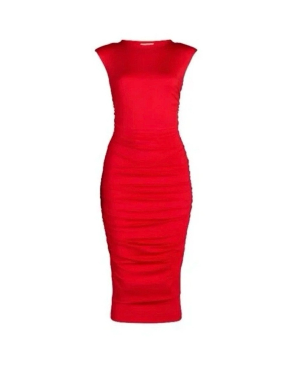 SOFÍA VERGARA Red Ruched Sheath Dress - Womens M NWT